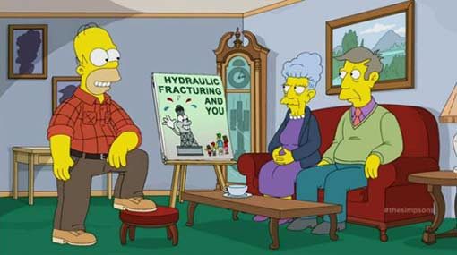 simpsons environmentalism Homer fracking